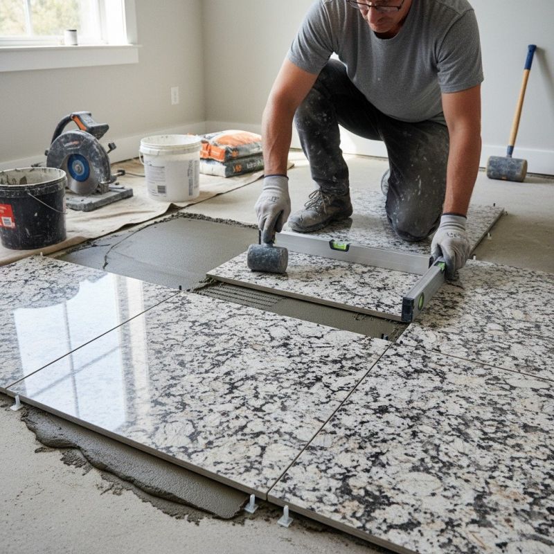 Marble Tile Floor Installation in Wilmington, NC