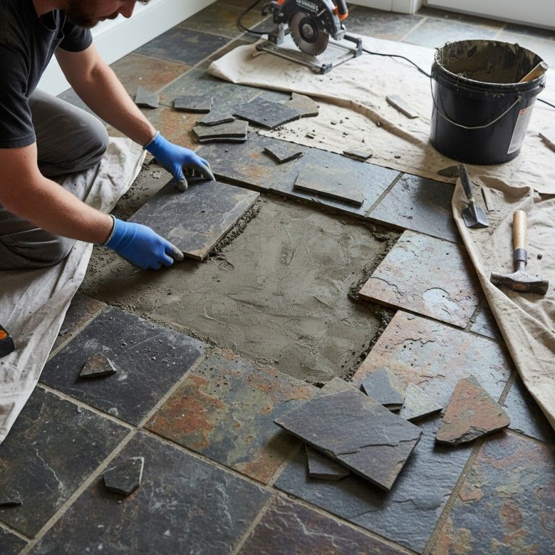 Marble Tile Repair in Olathe, KS